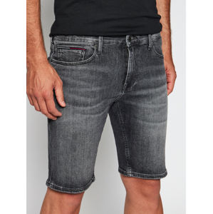 Tommy Jeans pánské černé džínové šortky Scanton